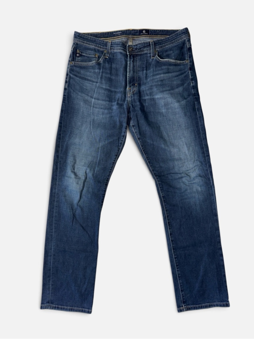 Adriano Goldschmied mens 34x32 Everett slim straight denim blue jeans EUC